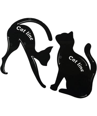 Housoutil 2pcs Eyeliner Stencil Cat Eye Stencil Eyeshadow Stencil Template Eye Shadow 9.00X7.00X0.10CM As Shown - Buy Online on GoSupps.com