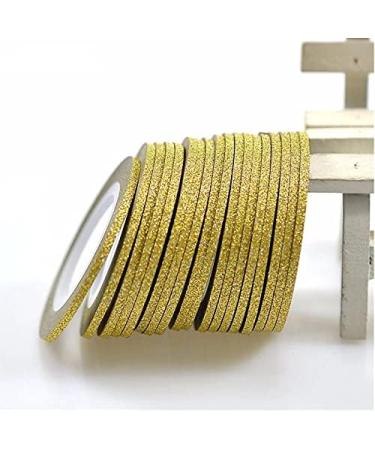 20 Rolls Laser Gold Silver Glitter Nail Art Striping Tape Lines Width 1mm-Striping Tape for Nail Art-Nail Striping Tape Foil-Nail Striping Tape Thick-Nail Striping Tape with Dispenser-Self-Adhesive DIY Nail Art Tape Mix color - Buy Online on GoSupps.com