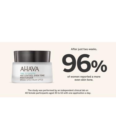 AHAVA Age Control Even Tone Moisturizer with SPF20 - Time to Smooth - Buy Online on GoSupps.com
