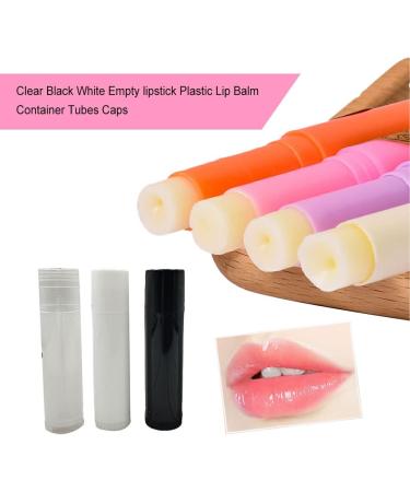  IOIUSKKU IOIUSKKU 100 pcs Empty Lipstick Pots Lightweight Small Balm Tube Creative Smooth Surface Glossy Lip Tubes Cosmetics Women White 4g Container - Buy Online on GoSupps.com