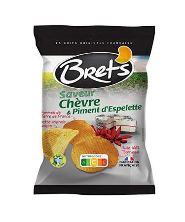 BRET'S - Goat Cheese and Espelette Pepper Flavored Chips 125G - Pack of 2 - best offer