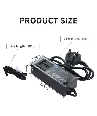 Reptile Pets Thermostat Outlet Terrarium Tank LED Digital Temperature Controller for Heating Mat for Snake Lizard Tortoise Birds Fish UK Plug - Buy Online on GoSupps.com