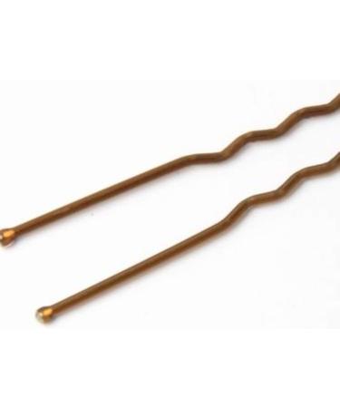 La Peach Fashions Ladies Regular Hair Styling Hair Pins Bobby Pins Kirby Grips Bun Pins Waved Hair Pins Size 50 mm (Brown) - Buy Online on GoSupps.com