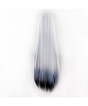 MapofBeauty 40 Anime Costume Long Straight Cosplay Wig White/Blue/Black Party Wig for International Shipping - Buy Online on GoSupps.com