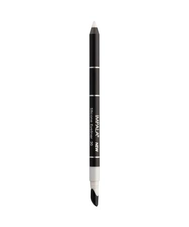 IMPALA | Waterproof Eyeliner with Silicone Pearl White Color No. 20 | Defined Line or Smudged Effect | Easy-to-Apply Creamy Texture | Intense Long-Lasting and Water-Resistant Color 20 Pearl white