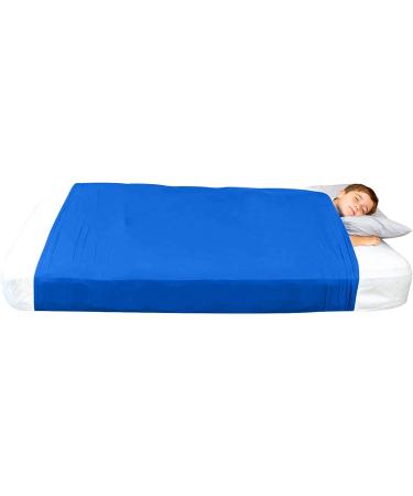 Special Supplies Sensory Bed Sheet for Kids - Compression Alternative to Weighted Blankets - Breathable & Stretchy - Cool Comfortable Sleeping Bedding - Blue Twin - Buy Online on GoSupps.com