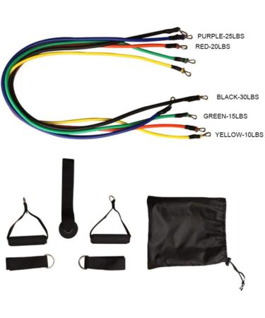 Bodylastics Resistance Bands Skin-Friendly Exercise Bands 11PCS Workout Fitness Set with 5 Fitness Tubes for Strength Training Yoga Pilates Stretching Non-Latex Elastic Band - Buy Online on GoSupps.com