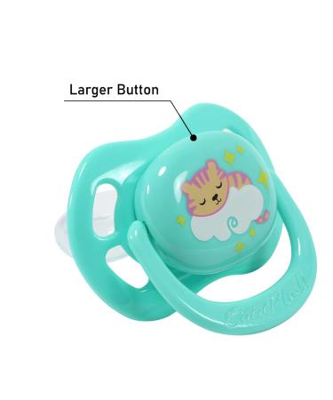 CutiePlusU Adult Pacifier Dummy 2 Pack Kittens & I Love Daddy Print, Big Shield - Green Purple Combo - 2 Count - Buy Online on GoSupps.com