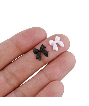 100 Pieces 3D Nail Bowknot Mini Butterfly Bow Ties Nail Charms Flatback Nail Art Resin Decoration for Nail Manicure Accessories Women Girls (White) - Buy Online on GoSupps.com