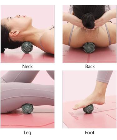 Hedgehog Ball Massage Set of 2 - 7cm Knobbed Balls for Back Legs Feet & Hands Muscle Relief - Different Hardness Levels - International Shipping - Buy Online on GoSupps.com