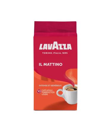LAVAZZA - Il Mattino, Ground Coffee, 250g Packs, Ideal for Filter or Manual Machine, with Dried Fruit Notes, for an Espresso