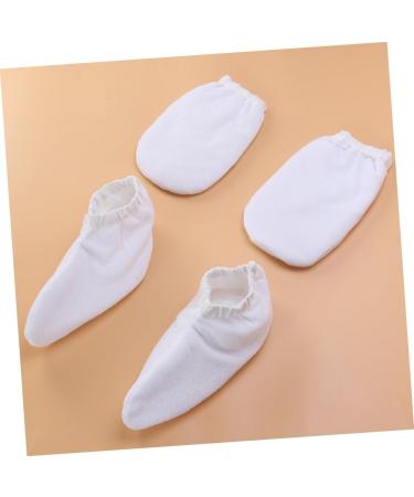 FRCOLOR 6 Pairs Hen Party Games Clipper Gripper Tooth Jewel Wall Grid Wire Headscarf for Women Gloves Bath Glove Foot Bath Cover Take a Bath Hand Wax White - Buy Online on GoSupps.com