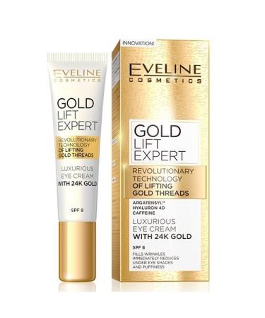 NEW EVELINE Gold Lift Expert Eye Cream 15ml Anti Wrinkle Reduce Under Eye shade