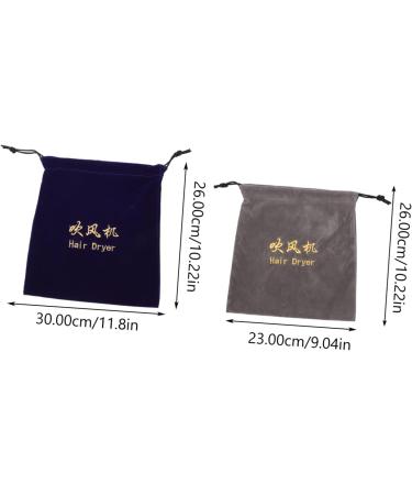 BELLIFFY 2pcs Storage Bag Travel Bag Drawstring Hair Dryer Pouch Gym Bag Hair Dryer Dust Bag Flocking Cloth - Buy Online on GoSupps.com