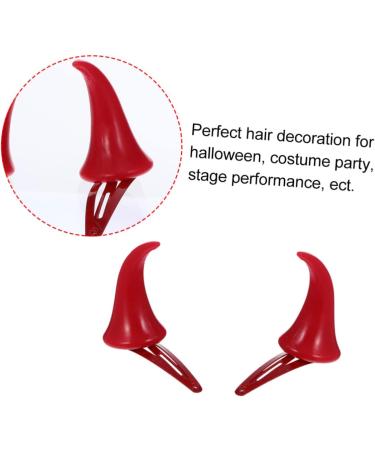 ABOOFAN 6 Pairs Halloween Decorative Red Horn Barrettes Horns Cosplay Demon Hair Clamps Bang Ox Horn Halloween Hair Clip Small Horn Hair Clips Metal Snap Hair Clips Demon Horns Cute Props - Buy Online on GoSupps.com