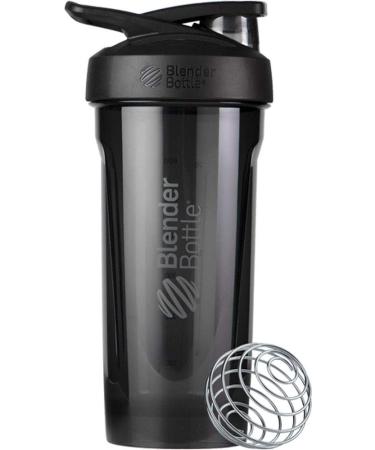 Blenderbottle Strada - Tritan - drinking bottle with blender ball suitable as protein / protein shaker water bottle BPA free scaled up to 600 ml capacity 820 ml black 273 g black single - Buy Online on GoSupps.com