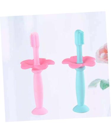 Beaupretty 2pcs Silicone Finger Toothbrush Set for Kids - Safe Training Toothbrush with Protective Baffle - Buy Online on GoSupps.com