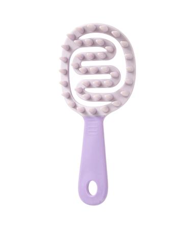 Hair shampoo comb-shampoo and scalp massage comb long handle cleaning tool for children men women older people violet