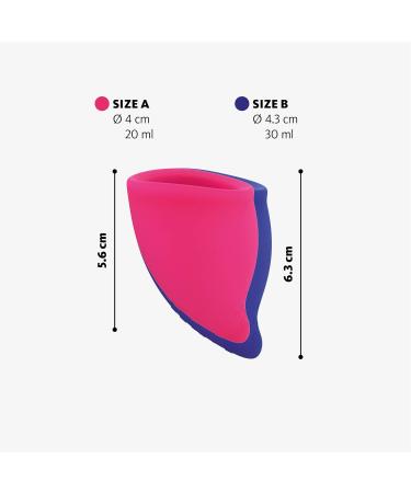 Fun Factory Period Cup Set | 2 Menstrual Cups (Size A+B) | Reusable & Eco-Friendly | 100% Medical Silicone - Multicolor - Buy Online on GoSupps.com