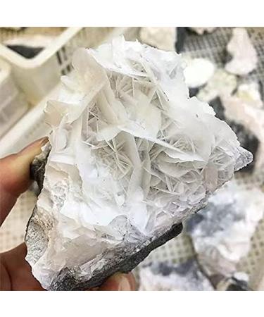 1pc Natural Stones Crystals Cluster raw Specimen White Rose Calcite for Decoration 1000-1300g - Buy Online on GoSupps.com