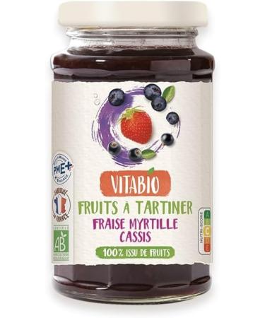 Vitabio - Fruits tartiner - Fraise Myrtille Cassis 290 g - BIO - Lot de 6 - Buy Online on GoSupps.com