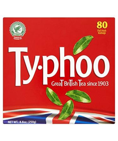 Typhoo Lot de 80 sachets de th