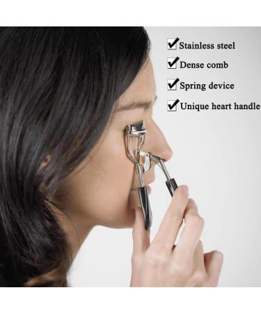 AKOAK Stainless Steel Eyelash Curler - Heart Handle Curling Clip for Perfect Lashes | Best Makeup Tools for Women | International Shipping Available - Buy Online on GoSupps.com