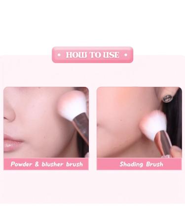 Mini Makeup Brushes Travel Set - LED Mirror Multifunctional Eyebrow & Blush Brush - Pink Roll Brush for Easy Application & On-the-Go Beauty - Buy Online on GoSupps.com