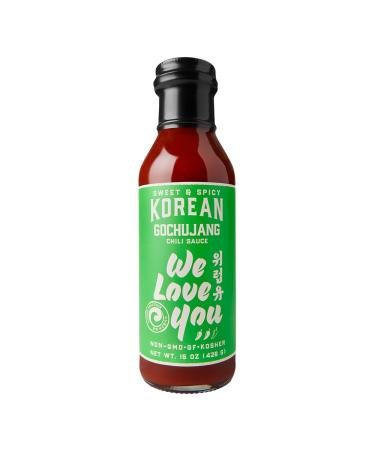 Gochujang Korean Chili Sauce & Condiment Gluten-free, Non-GMO, Vegan, OU Kosher 15oz (pack of 1) Sweet & Spicy Gochujang Chili Sauce