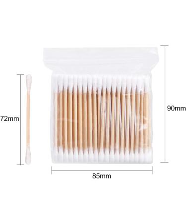 Decdeal Cotton Swabs - 1000 Count Double Tip Ear Cleaning Swabs with Wooden Sticks for Gentle Hygiene - Buy Online on GoSupps.com