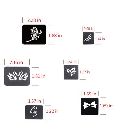 Henna Tattoo Kit - 458 Pcs, 20 Sheets Stencil, Flower Butterfly Designs, Glitter Stickers - Body Painting & Airbrush Art Template for Boys and Girls - Buy Online on GoSupps.com