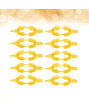 20pcs Disposable Fluorinated Foam Dental Trays - Kids Size M (Yellow) - 17.5*6cm - Buy Online on GoSupps.com
