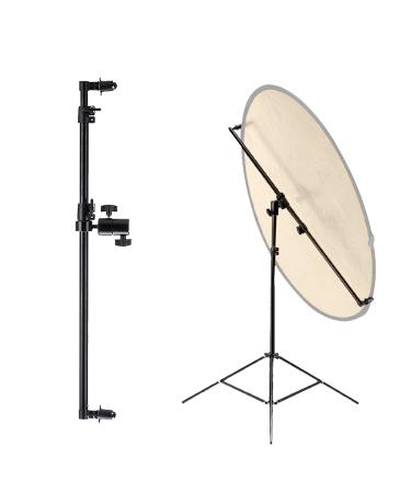 BEIYANG Reflector Holder for Photography, Multi Functional Reflector Holder Arm, Extendable Background Crossbar for Studio & Outdoor Photography, 360 Degree Rotation Telescopic Design