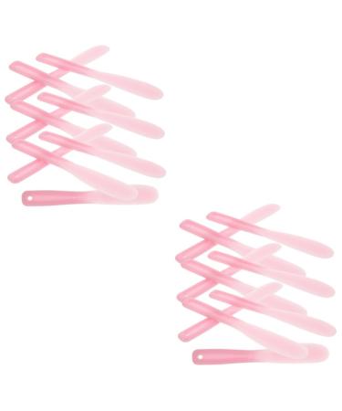 Beavorty 20 Pcs Tool Stick Cosmetic Mixer Emulsions Makeup Plate Spatula Pp re-usable 20.5x3x0.6cmx2pcs Pinkx2pcs