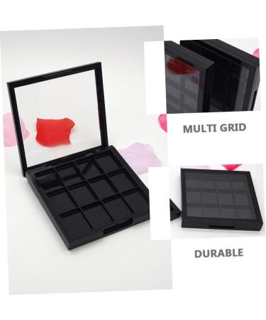DOITOOL 2pcs Empty Eye Shadow Box Black Eyeshadow Makeup Pallete Empty Makeup Case Travel Filling Platen 9.9x2.2cm As Shown - Buy Online on GoSupps.com