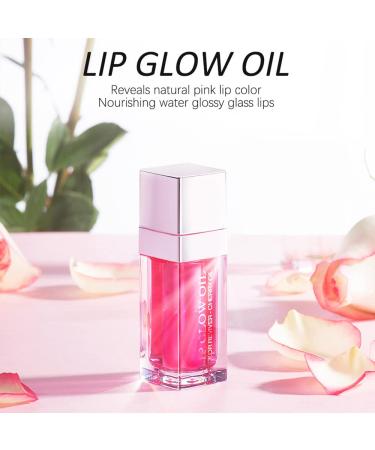 Lip Plumping Oil Trio Set - Hydrating Gloss, Tinted Balm, Nourishing Care - Long Lasting Lip Glow Oil with Big Brush - Non-sticky, Glitter Shine Primer - Pink, Rosewood, Cherry Red - Buy Online on GoSupps.com