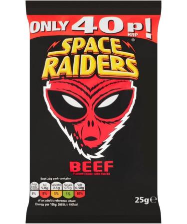 Space Raiders Bundle Of (48x25g) Beef Spicy Saucy BBQ & Pickled Onions 12Pcs EACH - Price Marked Boxed Treatz - Buy Online on GoSupps.com