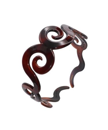 Parcelona French Swirls Wide 1.5 Light Non-brittle Celluloid Tortoise Shell Hair HeadBand Head Band Quality That Last