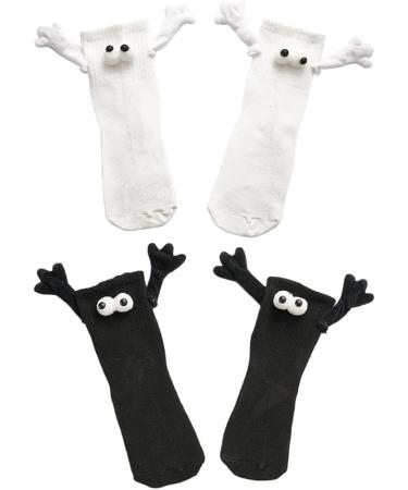 Novelty Magnetic 3D Couple Socks - Funny Holding Hands Design, One Size Black - Buy Online on GoSupps.com