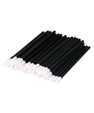 FRCOLOR 150pcs Disposable Lipstick Glossy Lip Wand Lip Scrubber Lipstick Wands Applicator Lip Gloss Wands Lipstick Gloss Wands Applicator Makeup Applicators Eyeliner Brush Make up 10cm*1cm*1cm 150pcs Lip Brushes Black
