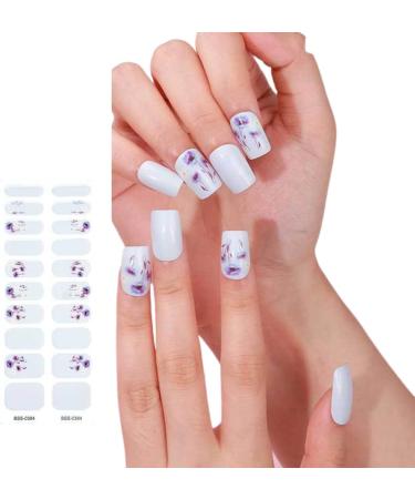 Semi Cured Gels Nails Stickers Nails Polish Strips Korean Style Gels Nails Strips Nails Art Decortions for Party Style9 - Buy Online on GoSupps.com