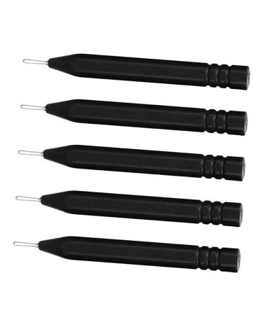HOLIDYOYO 5 Pcs Hearing Cleaning Tool Set Steel Needle Rods for Earwax Removal Earmold Cleaning Ergonomic Lightweight and Portable for Hearing Aid Users