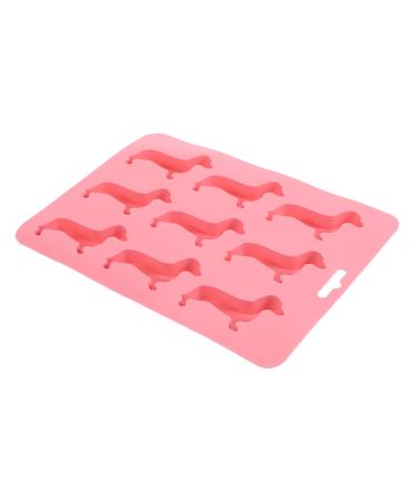 Milisten 2pcs Puppy Candy Molds De Silicona para Gelatinas Molde De Silicona para Resina Silicone Chocolate Mold Silicone Candy Mold Chocolate Molds Silica Gel Baking Supplies Cookie Pink 23X16CM