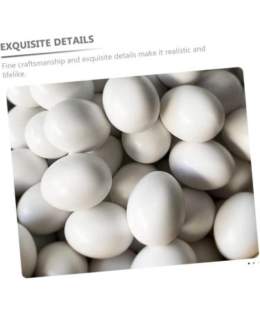 BESPORTBLE 12pcs Portable Fake Eggs Multi-Function Fake Eggs Delicate Simulated Eggs Solid Egg Multifunction 1.6x1.2cm White - Buy Online on GoSupps.com
