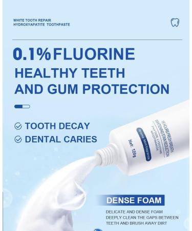 2PCS 7.5% Hydroxyapatite Toothpastes Remineralize Fluoride-Free Stain Removal Daily Use for Oral Health Gentle Mint - Buy Online on GoSupps.com