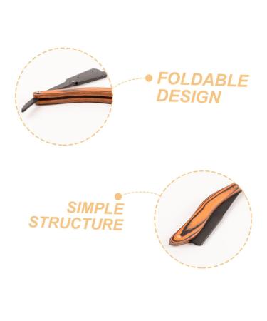MERRYHAPY Portable Folding Shaver for Men - Stainless Steel Clothes & Beard Razor with Wooden Handle - International Shipping Available - Buy Online on GoSupps.com