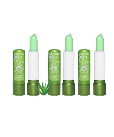 Aloe Vera Lipstick  Magic Temperature PH Color Changing Moisturizing Lipstick  Tinted Lip Balm  Lip Tint  Lip Makeup  Glossier Lip Balm  Natural Lasting Moisturizing Lipstick (3PCS)