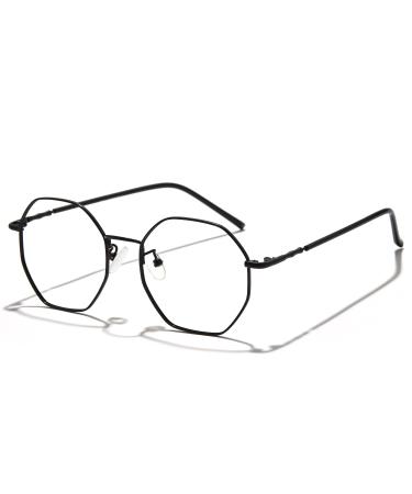 Cyxus blue light filter glasses decoration glasses men women without starch glasses frame gaming glasses for PC TV tablet (Matt-black) 01-44matt-black