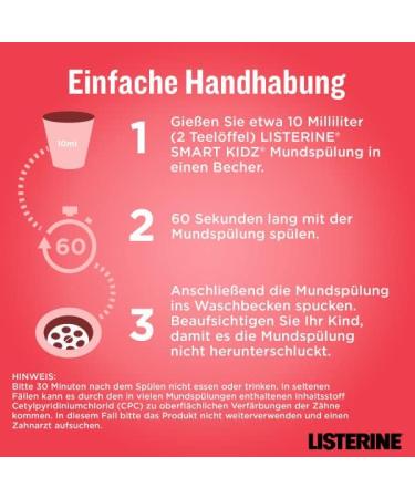 Buy Listerine Smart Kidz Mild Berry Mouthwash - Alcohol & Sugar-Free Antibacterial Protection for Kids (500ml Pack of 4) - Ideal for Ages 6+ - Buy Online on GoSupps.com