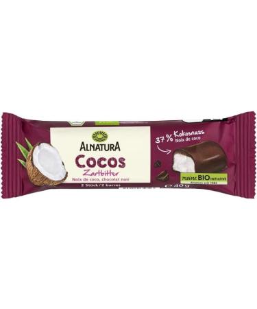 ALNATURA - Dark Chocolate Coconut Bar 40G - Pack of 4 - Sold in Packs - Buy Online on GoSupps.com